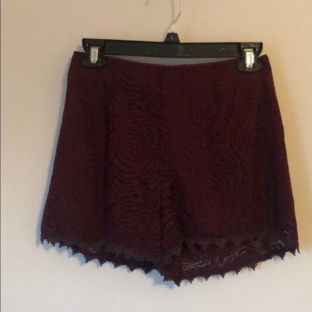 For Elyse Lace Shorts ZIP Up
